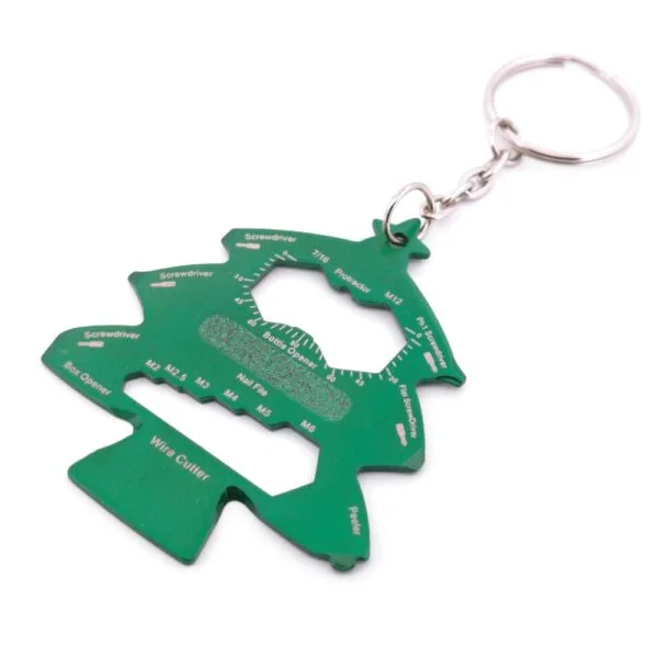Christmas Tree Keychain Multitool with 14 tools product photo