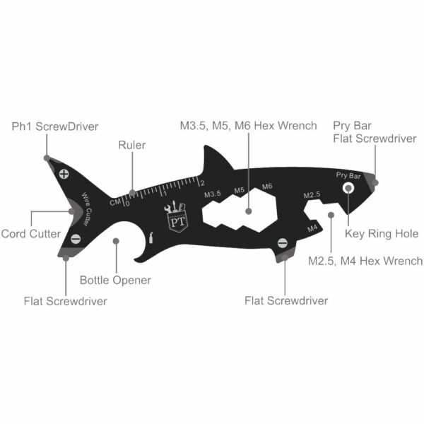 Shark Multitool Keychain Tool Overview