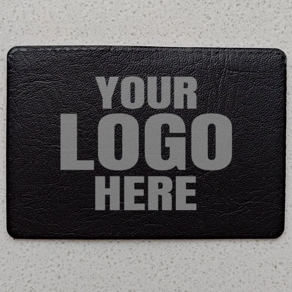 Black Pouch showing YOUR LOGO HERE text