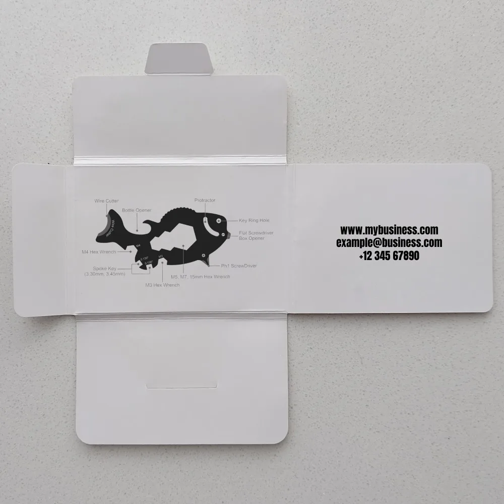 Branding box insides showing customization options