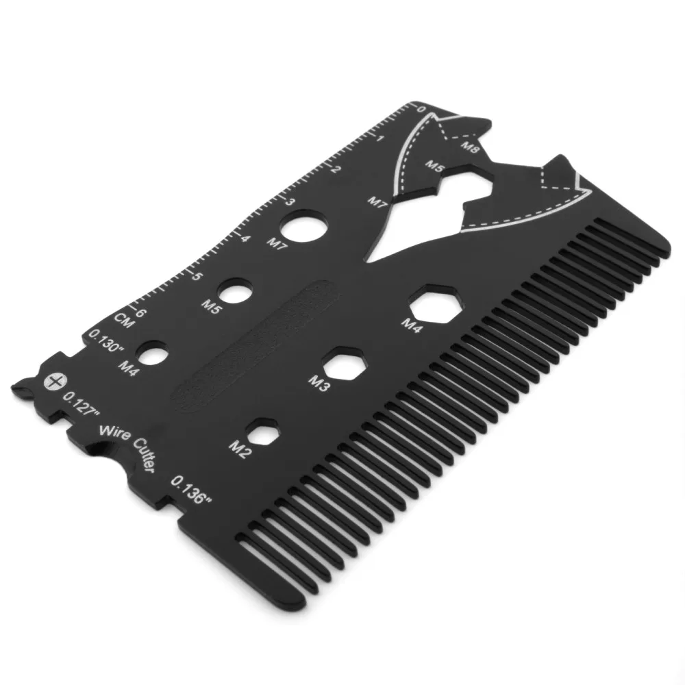 Credit Card Comb Multitool with 18 tools product photo