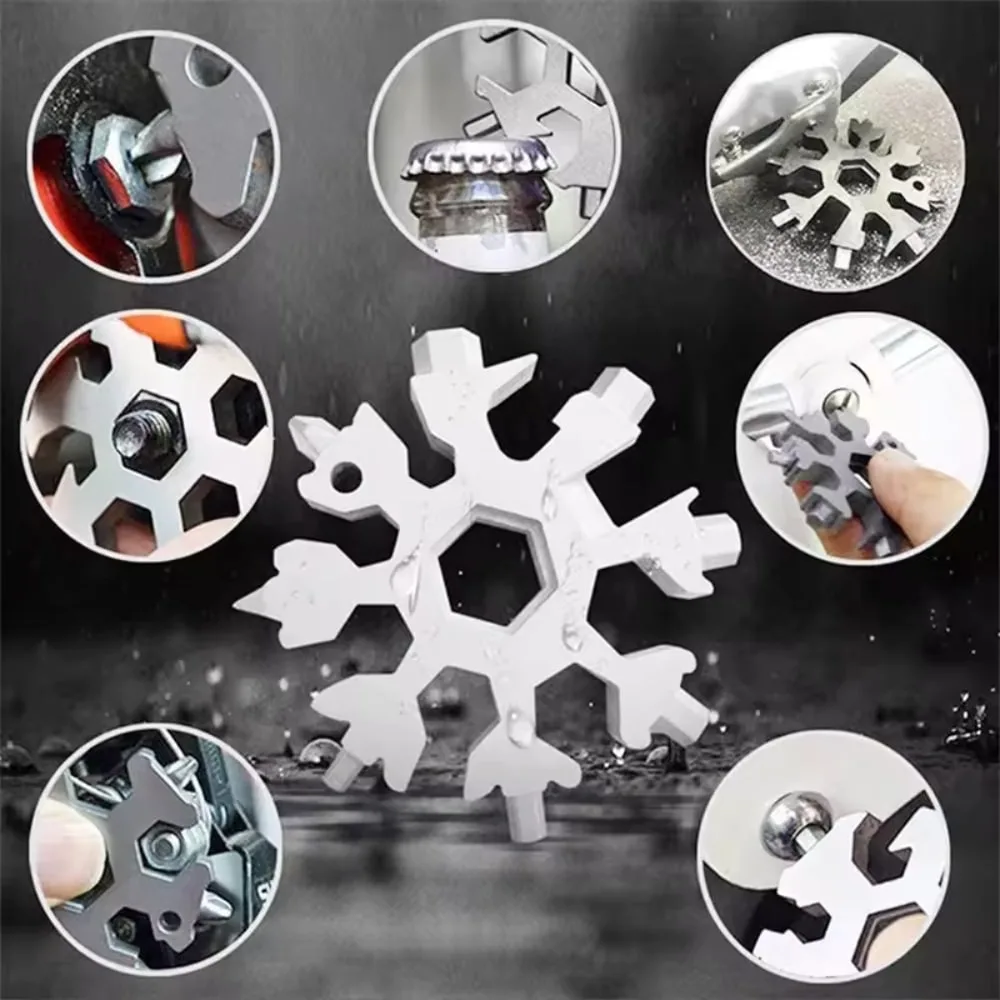 Snowflake Multitool Keychain use-scenarios overview