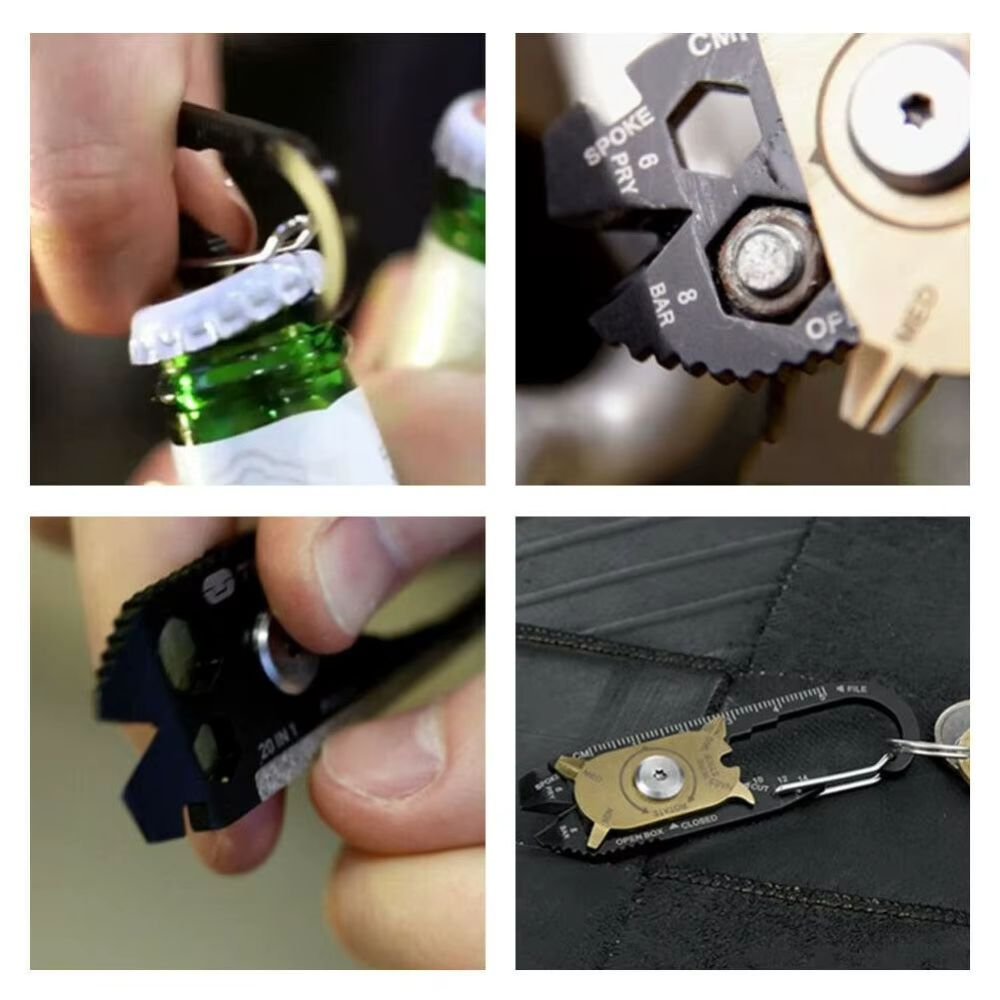 Carabiner Pocket Tool multitool - tools used in multiple situations 2